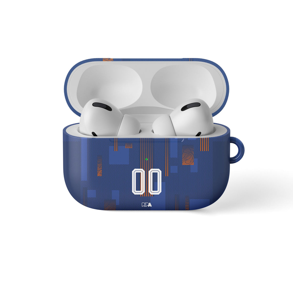 AirPods case with the Netherlands 2024 Away football shirt design by RIPA Football