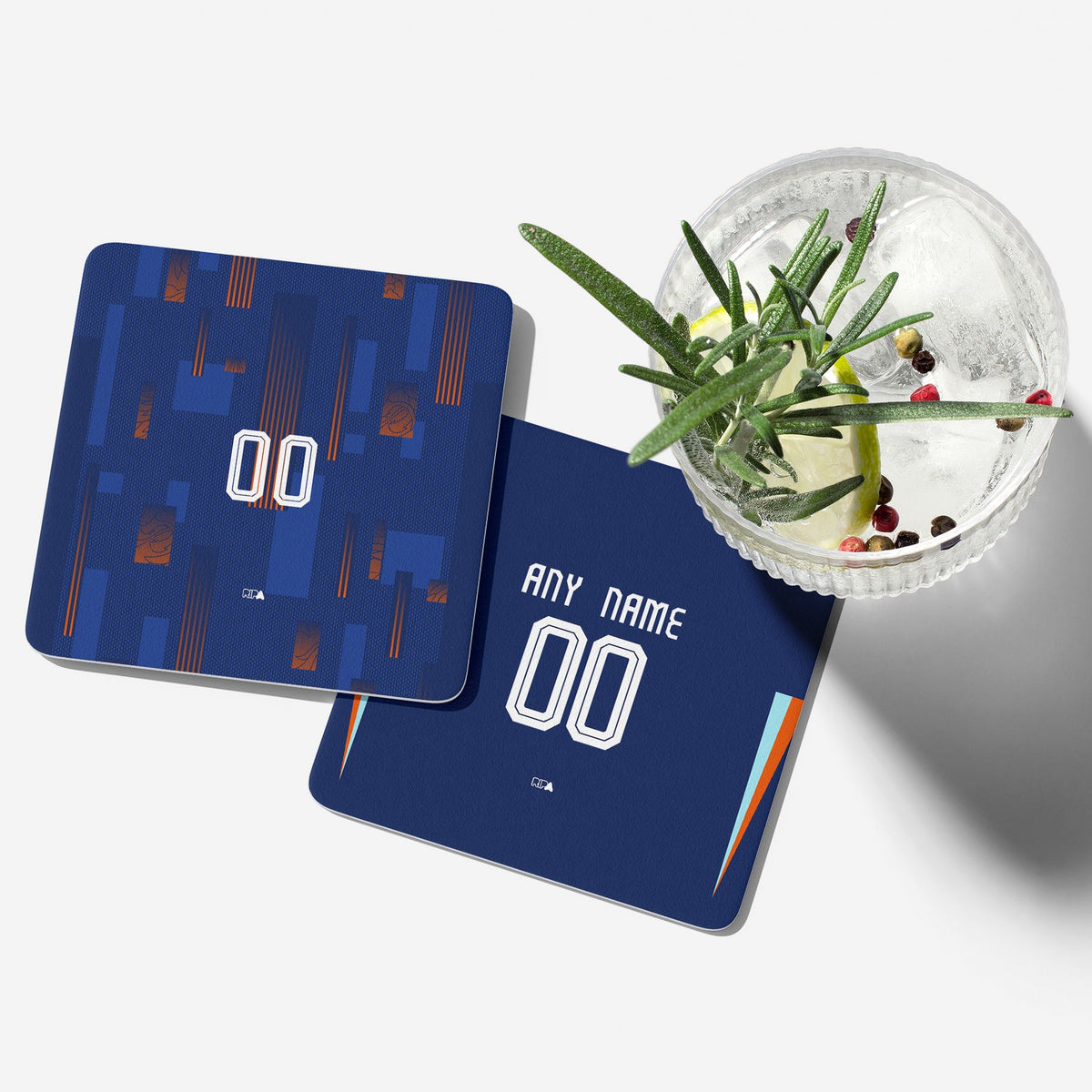 Coaster with the Netherlands 2024 Away football shirt design by RIPA Football