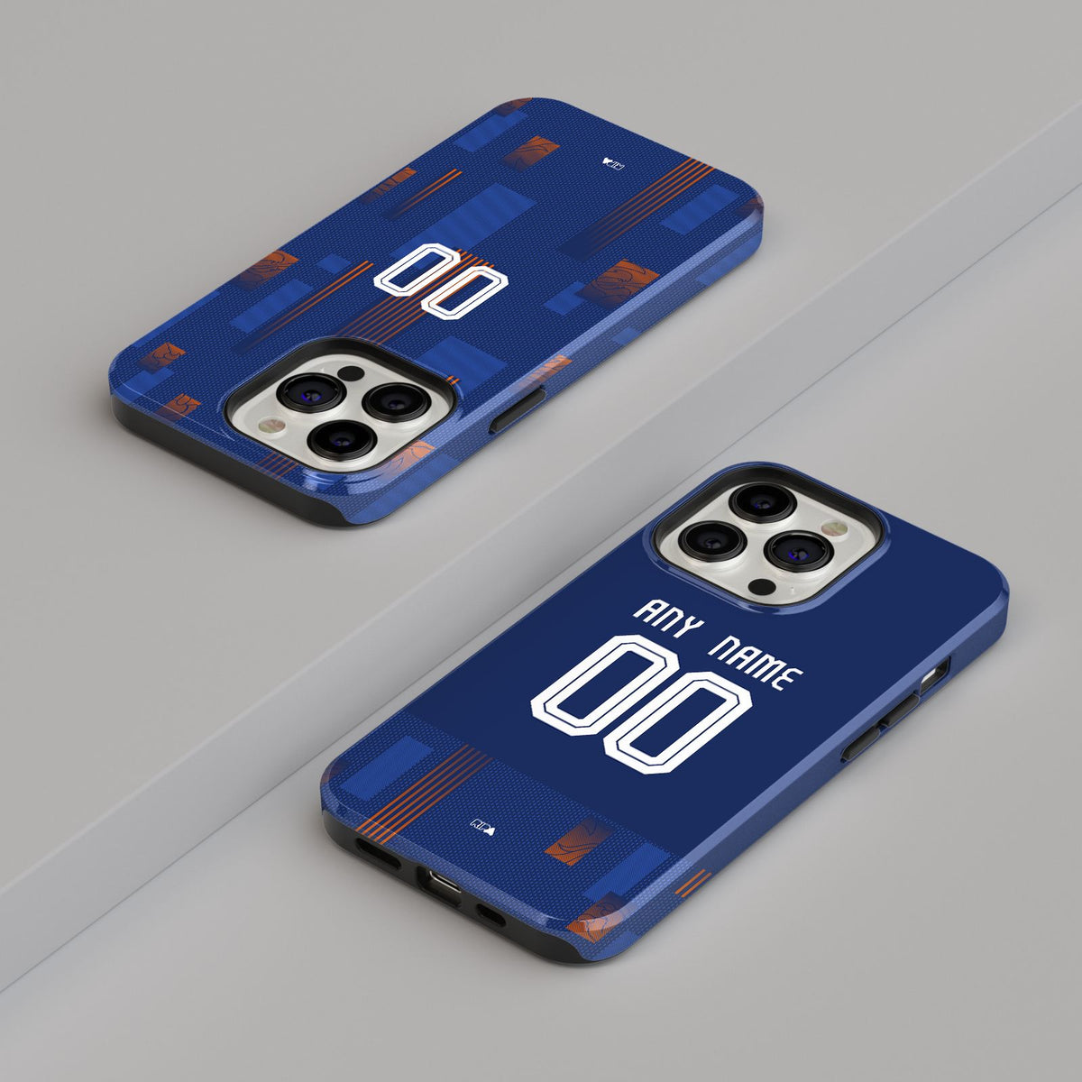 Phone case with the Netherlands 2024 Away football shirt design by RIPA Football