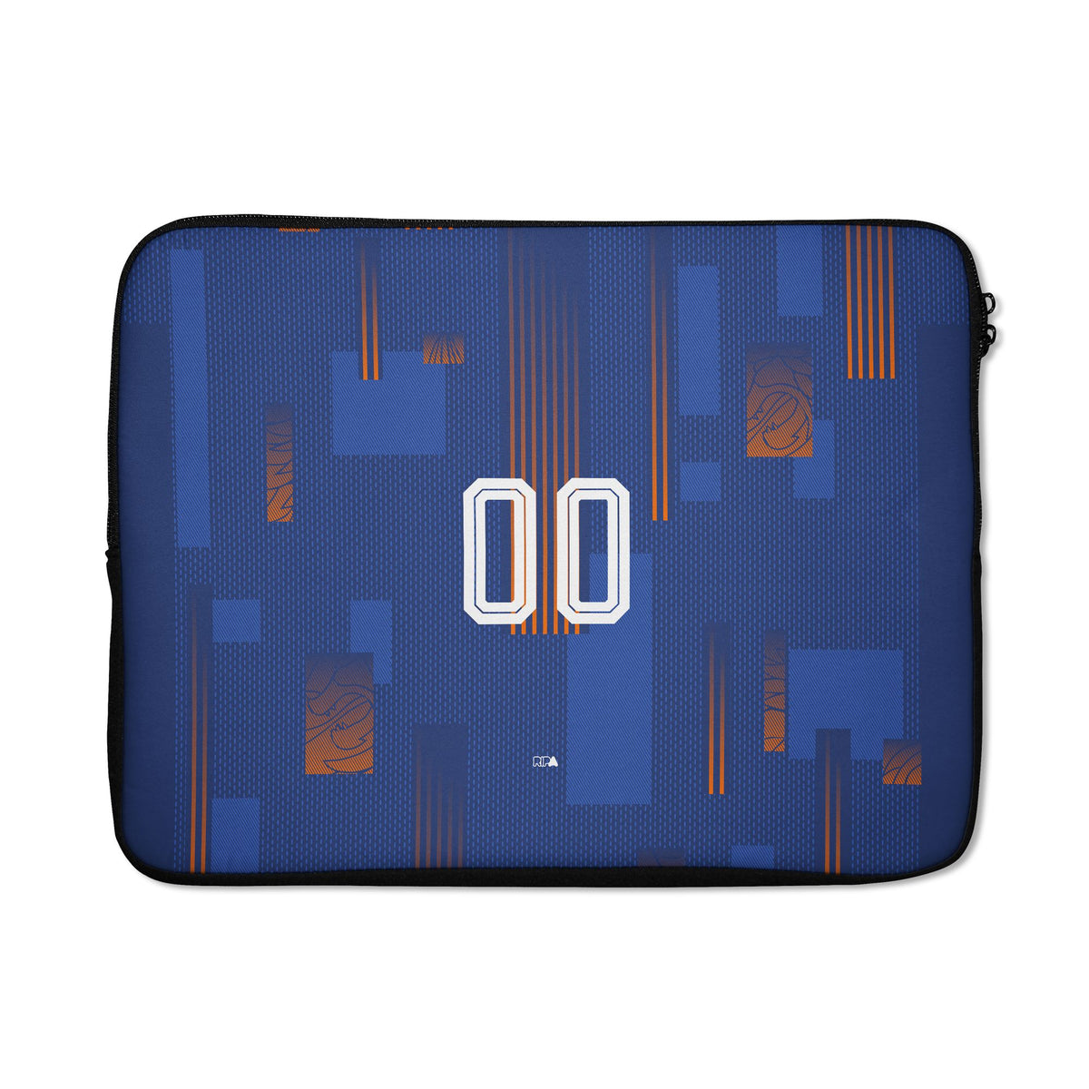 Laptop sleeve with the Netherlands 2024 Away football shirt design by RIPA Football