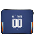 Laptop sleeve with the Netherlands 2024 Away football shirt design by RIPA Football