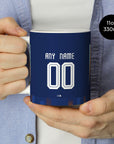 Mug with the Netherlands 2024 Away football shirt design by RIPA Football