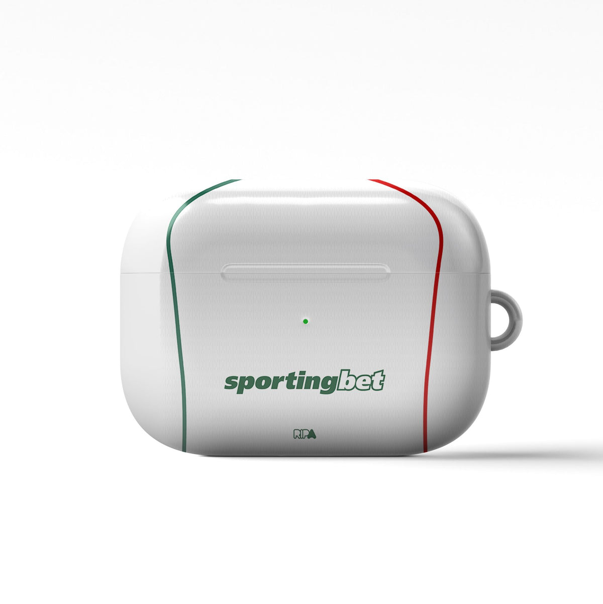 AirPods case with the Palmeiras 2026 Away football shirt design by RIPA Football