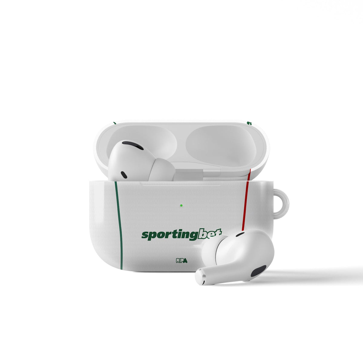 AirPods case with the Palmeiras 2026 Away football shirt design by RIPA Football