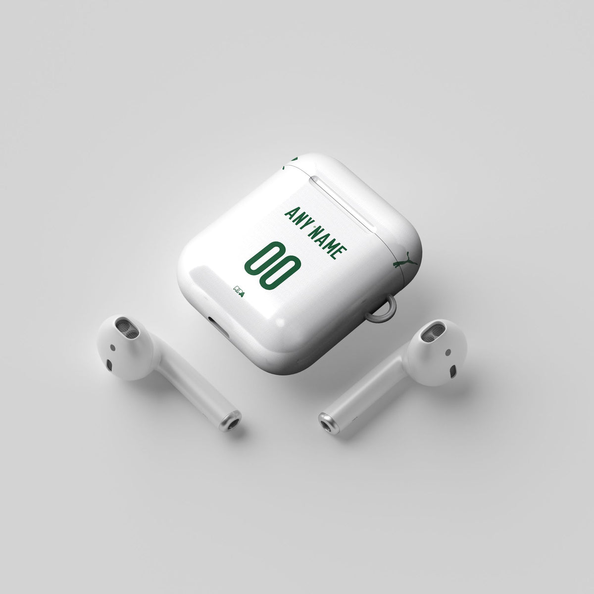AirPods case with the Palmeiras 2026 Away football shirt design by RIPA Football