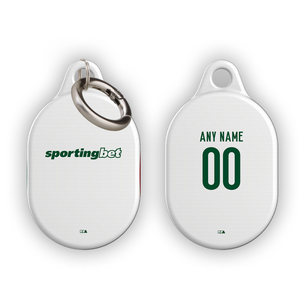 AirTag holder with the Palmeiras 2026 Away football shirt design by RIPA Football
