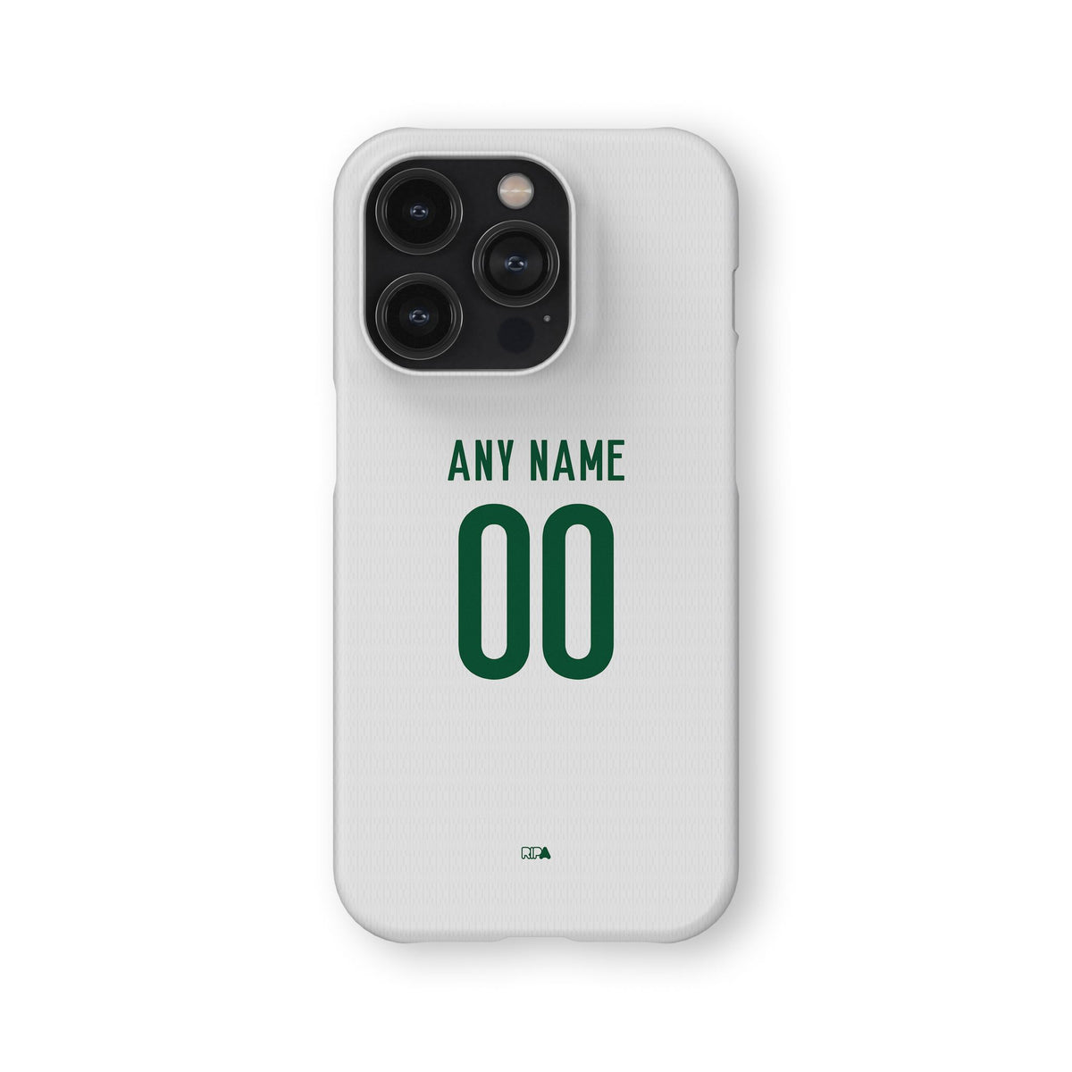 Phone case with the Palmeiras 2026 Away football shirt design by RIPA Football
