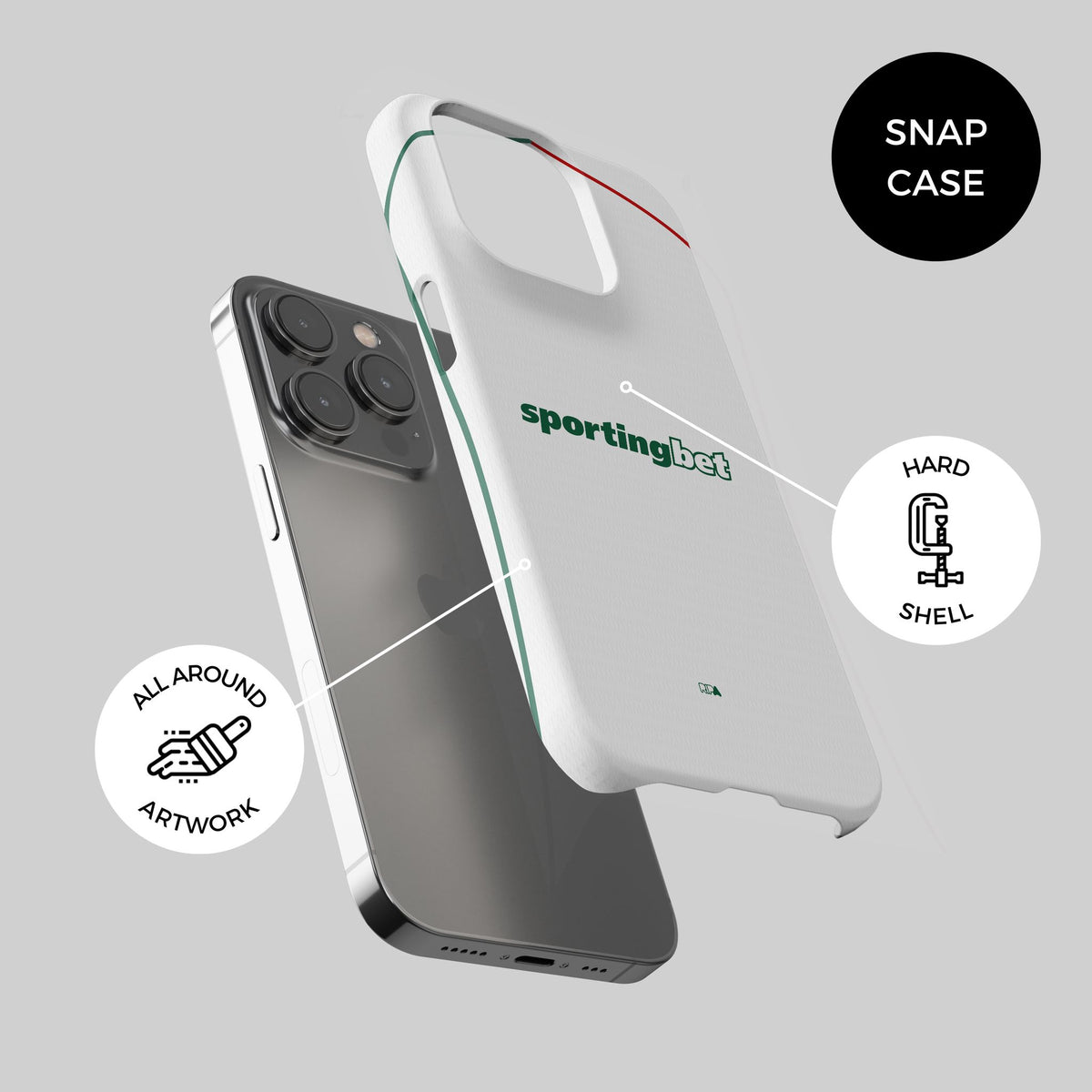 Phone case with the Palmeiras 2026 Away football shirt design by RIPA Football