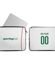 Laptop sleeve with the Palmeiras 2026 Away football shirt design by RIPA Football
