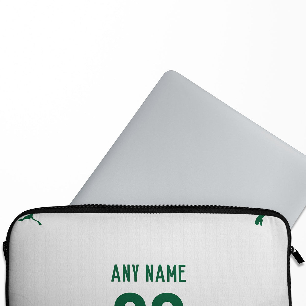 Laptop sleeve with the Palmeiras 2026 Away football shirt design by RIPA Football