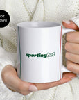 Mug with the Palmeiras 2026 Away football shirt design by RIPA Football