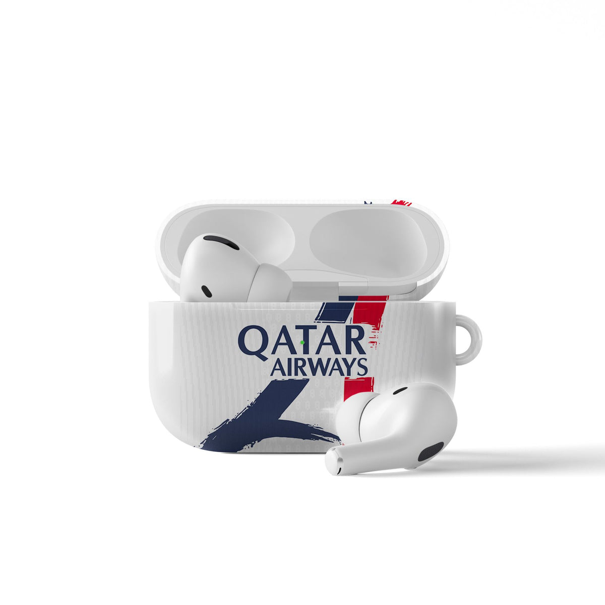AirPods case with the Paris Saint Germain 2025-26 Away football shirt design by RIPA Football