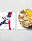 Coaster with the Paris Saint Germain 2025-26 Away football shirt design by RIPA Football