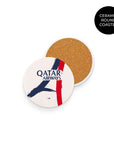 Coaster with the Paris Saint Germain 2025-26 Away football shirt design by RIPA Football