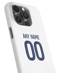 Phone case with the Paris Saint Germain 2025-26 Away football shirt design by RIPA Football