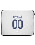 Laptop sleeve with the Paris Saint Germain 2025-26 Away football shirt design by RIPA Football