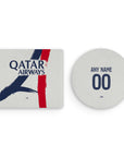 Mouse pad with the Paris Saint Germain 2025-26 Away football shirt design by RIPA Football