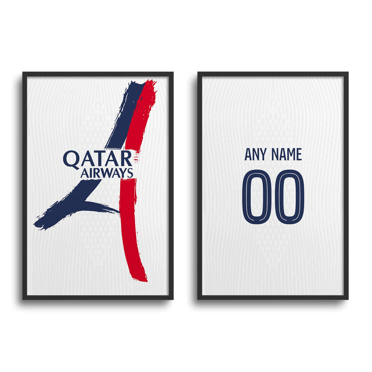 Print with the Paris Saint Germain 2025-26 Away football shirt design by RIPA Football
