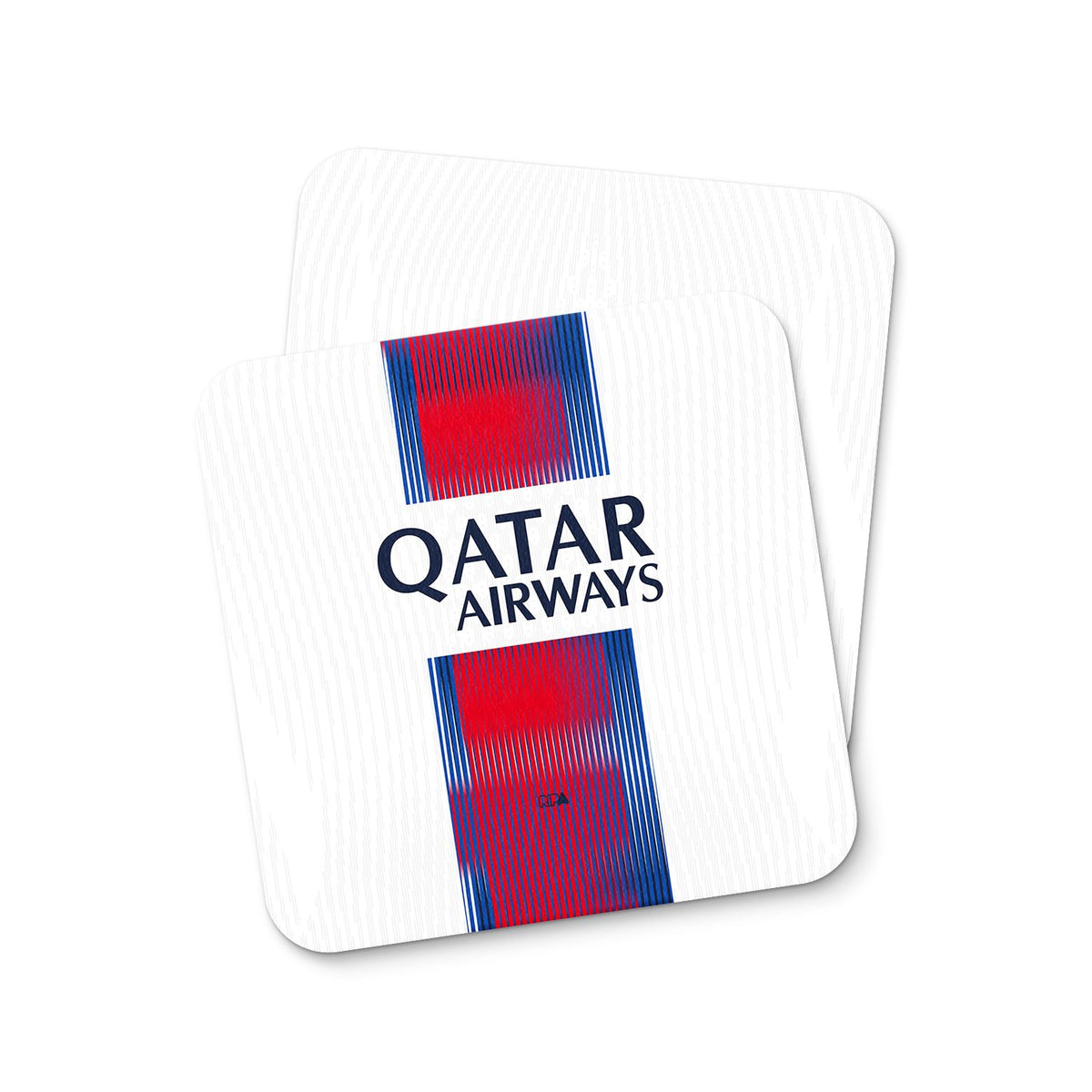 Coaster with the Paris Saint Germain 2026-27 Away football shirt design by RIPA Football