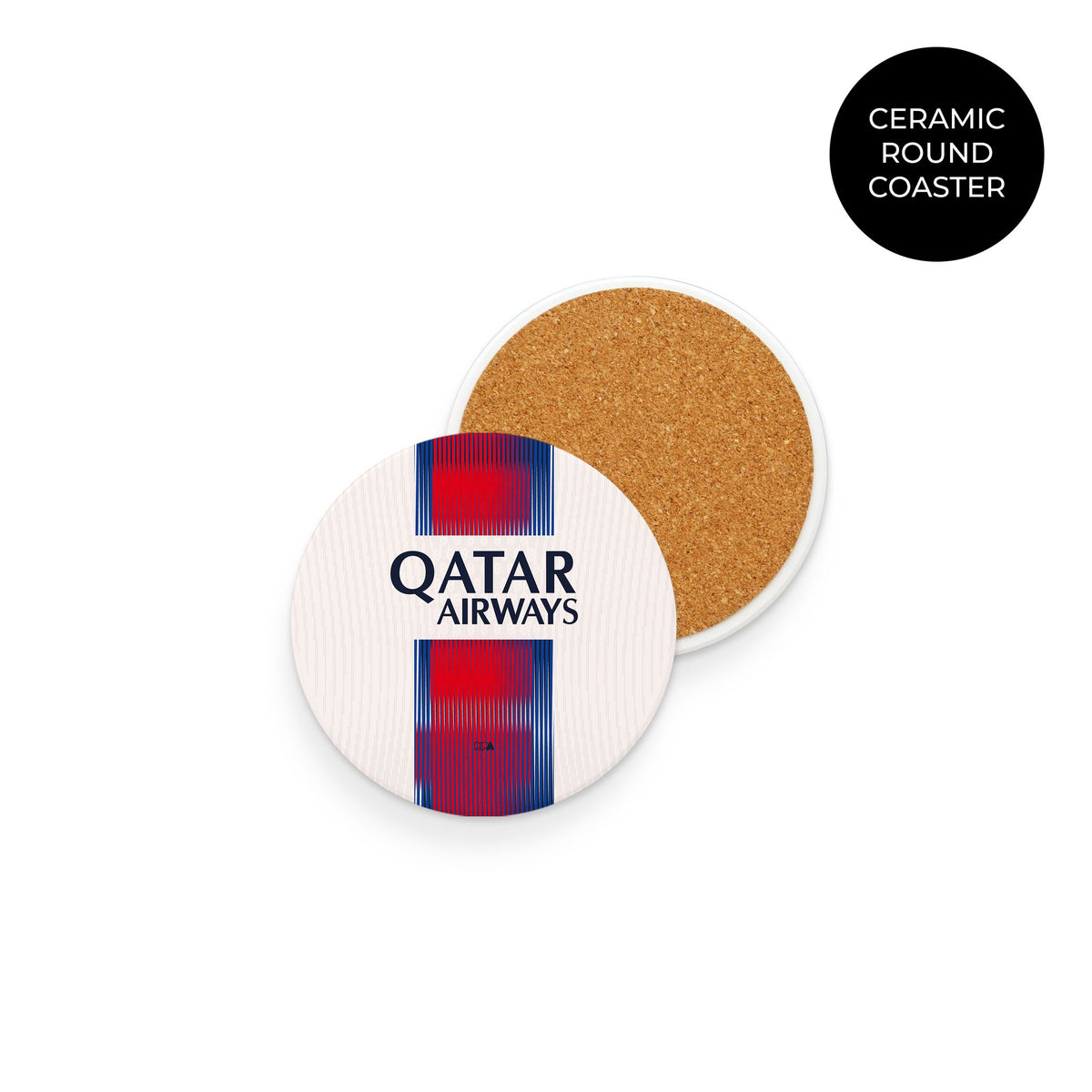 Coaster with the Paris Saint Germain 2026-27 Away football shirt design by RIPA Football