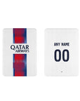 iPad case with the Paris Saint Germain 2026-27 Away football shirt design by RIPA Football