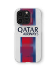 Phone case with the Paris Saint Germain 2026-27 Away football shirt design by RIPA Football
