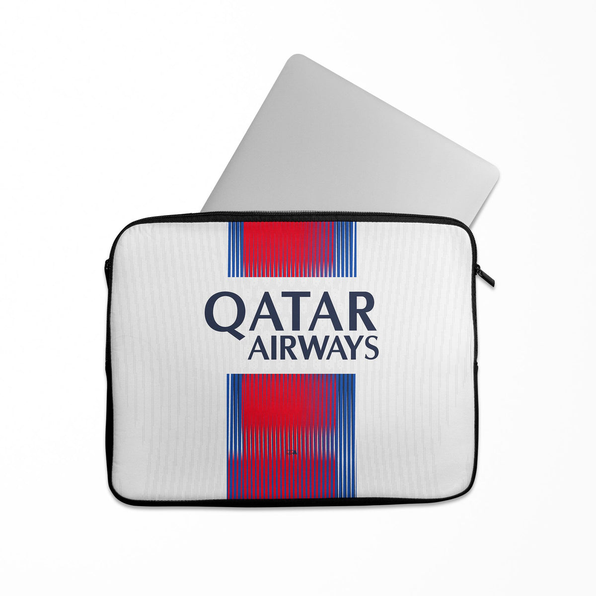 Laptop sleeve with the Paris Saint Germain 2026-27 Away football shirt design by RIPA Football