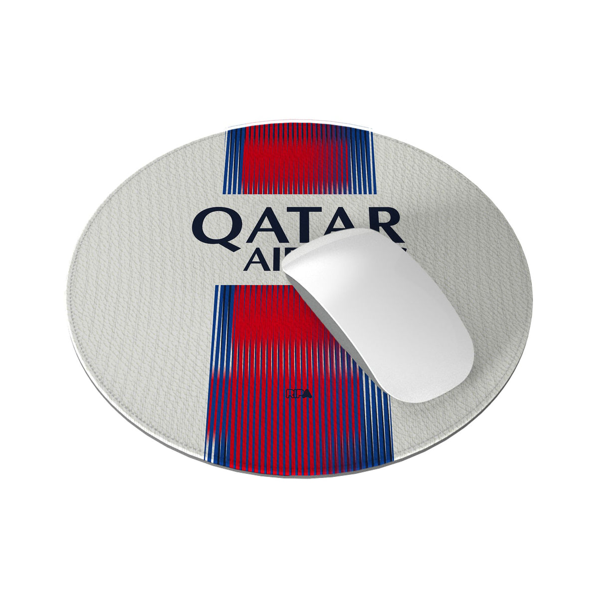 Mouse pad with the Paris Saint Germain 2026-27 Away football shirt design by RIPA Football