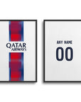 Print with the Paris Saint Germain 2026-27 Away football shirt design by RIPA Football