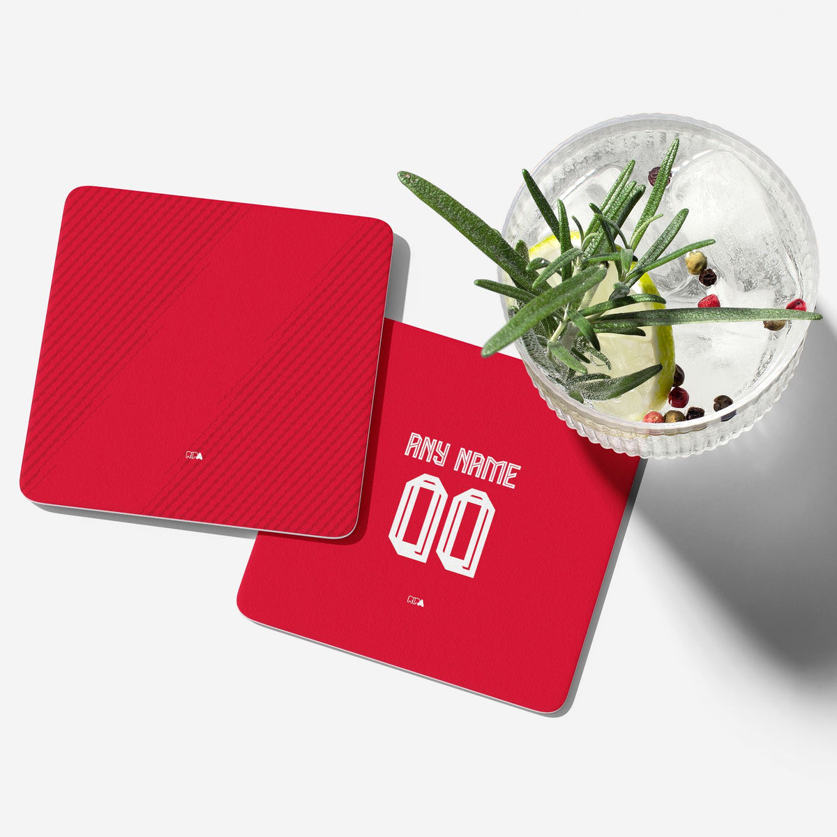 Coaster with the Persija 2026-27 Home football shirt design by RIPA Football