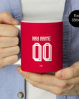 Mug with the Persija 2026-27 Home football shirt design by RIPA Football