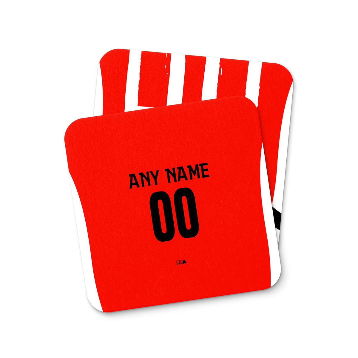 Coaster with the PSV 2024-25 Home football shirt design by RIPA Football