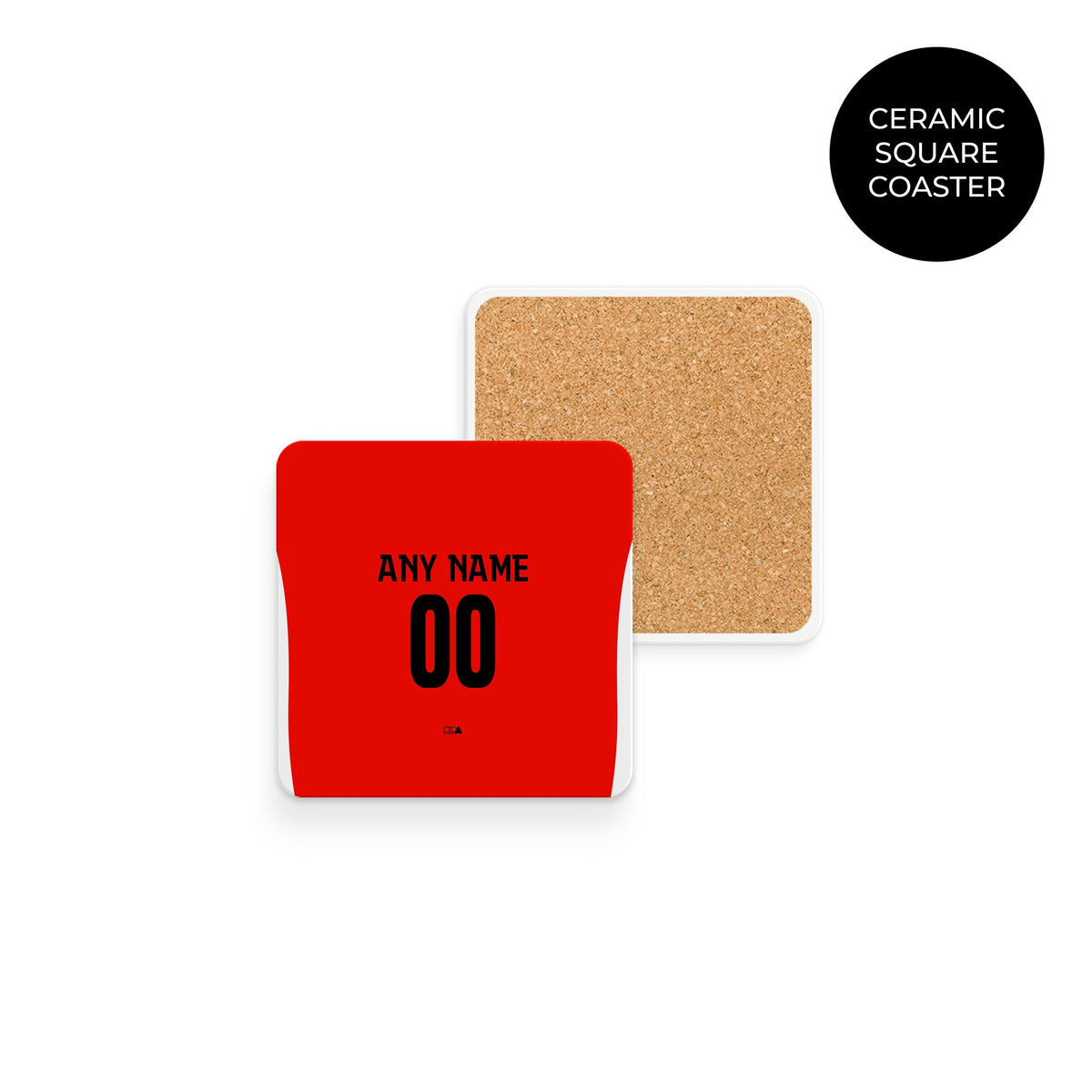 Coaster with the PSV 2024-25 Home football shirt design by RIPA Football