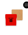 Coaster with the PSV 2024-25 Home football shirt design by RIPA Football