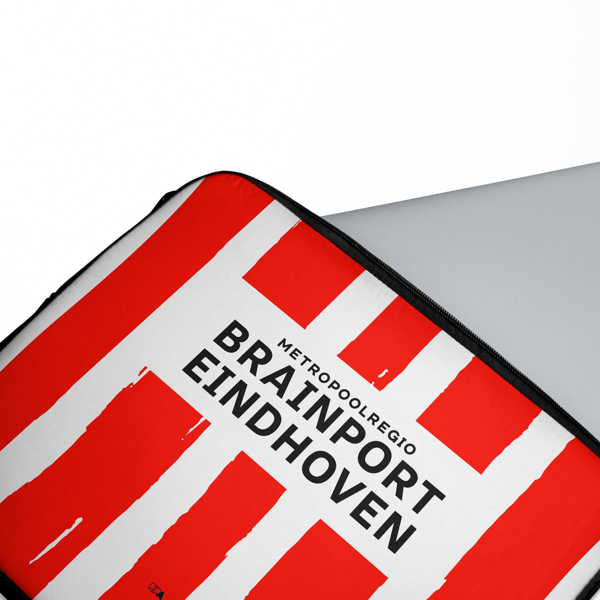 Laptop sleeve with the PSV 2024-25 Home football shirt design by RIPA Football
