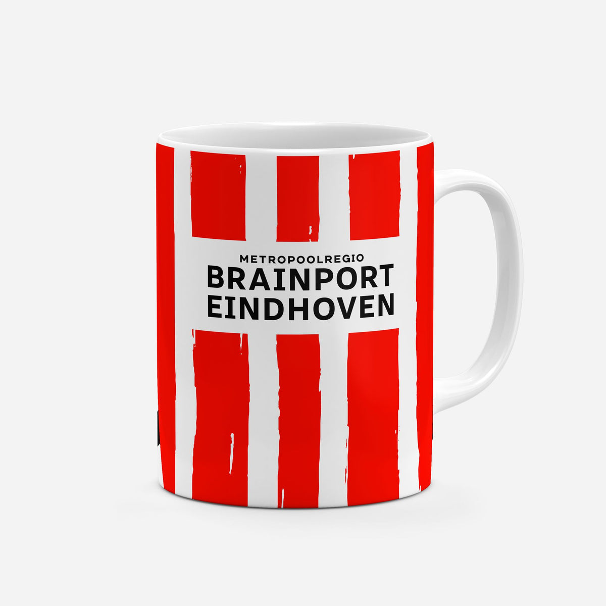 Mug with the PSV 2024-25 Home football shirt design by RIPA Football
