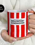 Mug with the PSV 2024-25 Home football shirt design by RIPA Football