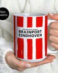 Mug with the PSV 2024-25 Home football shirt design by RIPA Football