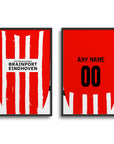 Print with the PSV 2024-25 Home football shirt design by RIPA Football