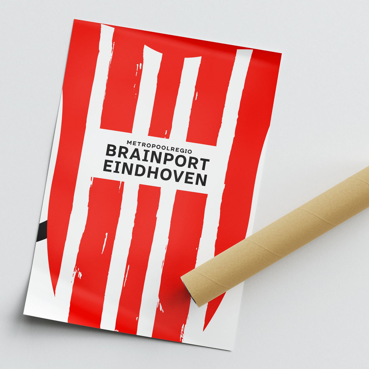Print with the PSV 2024-25 Home football shirt design by RIPA Football