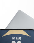 Laptop sleeve with the UNAM 2023-24 Away football shirt design by RIPA Football