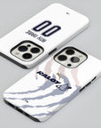 Phone case with the UNAM 2026-27 Away football shirt design by RIPA Football