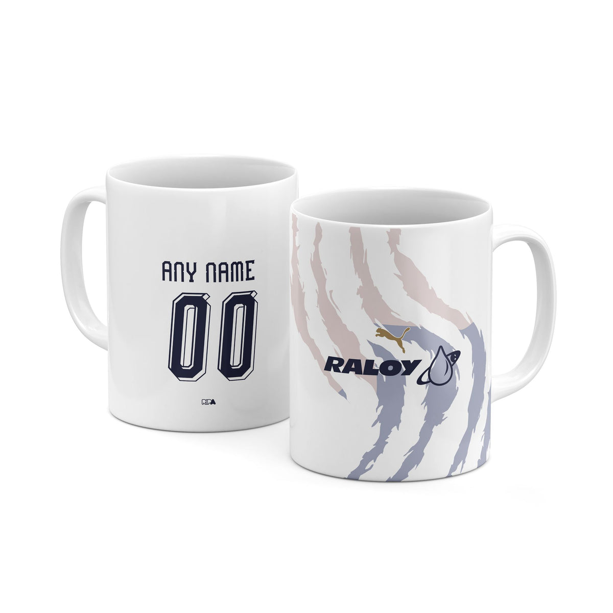 Mug with the UNAM 2026-27 Away football shirt design by RIPA Football