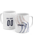 Mug with the UNAM 2026-27 Away football shirt design by RIPA Football