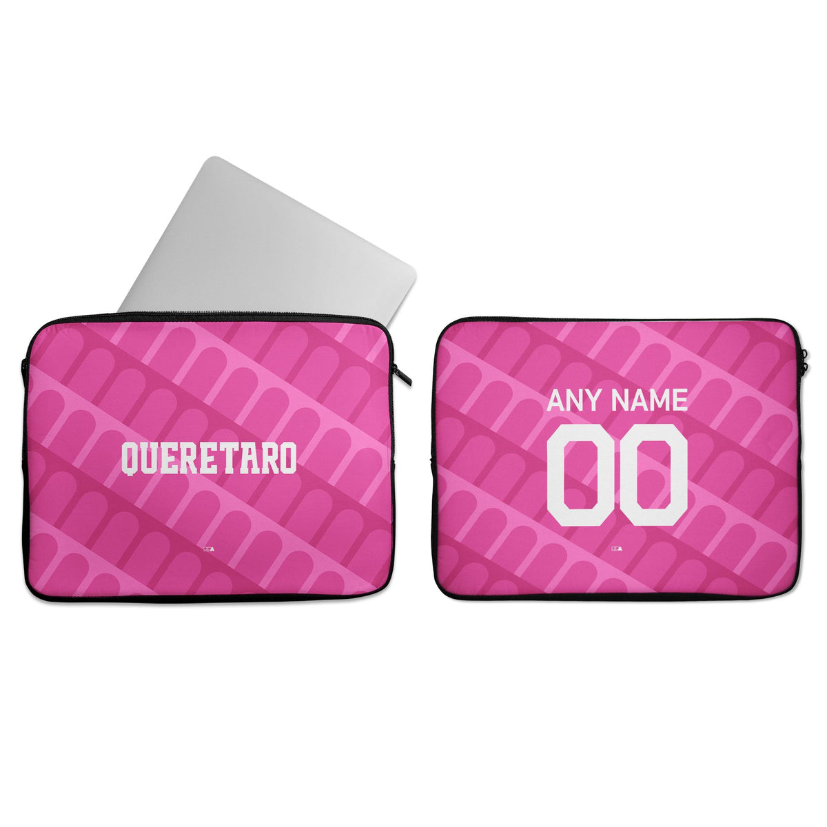 Laptop sleeve with the Querétaro 2026-27 Goalkeeper football shirt design by RIPA Football