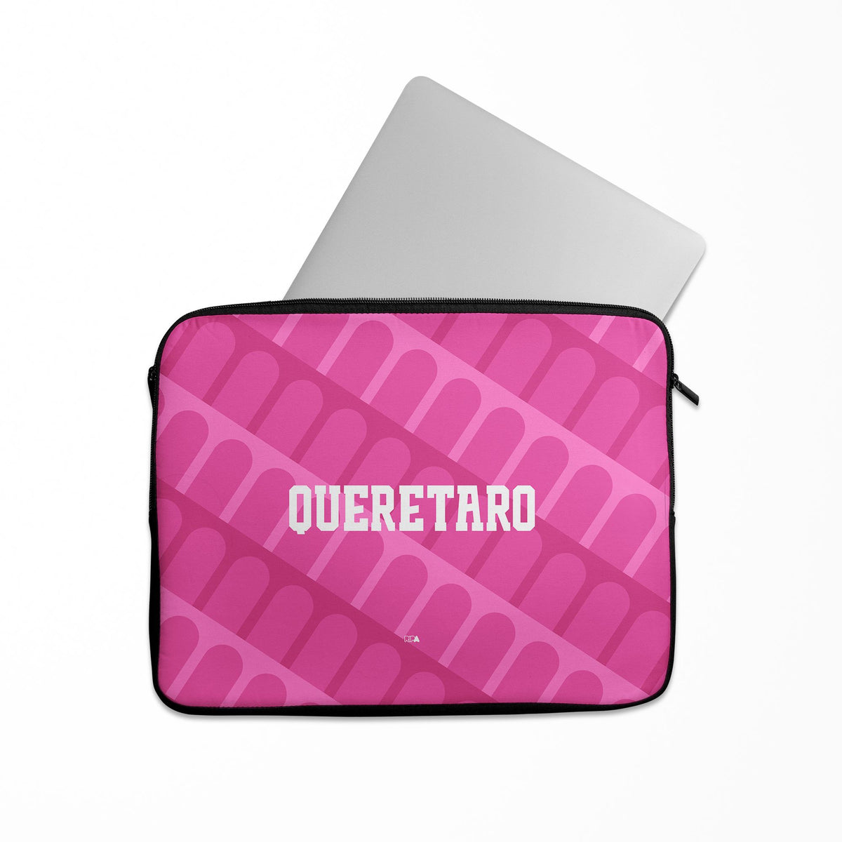 Laptop sleeve with the Querétaro 2026-27 Goalkeeper football shirt design by RIPA Football