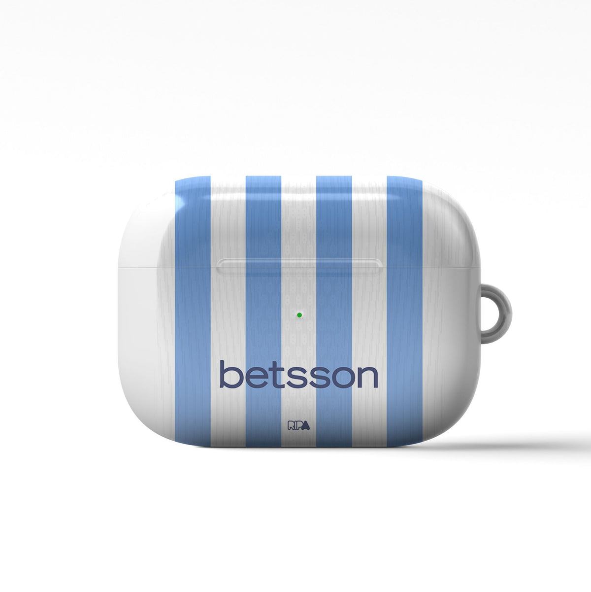 AirPods case with the Racing Club 2025-26 Home football shirt design by RIPA Football