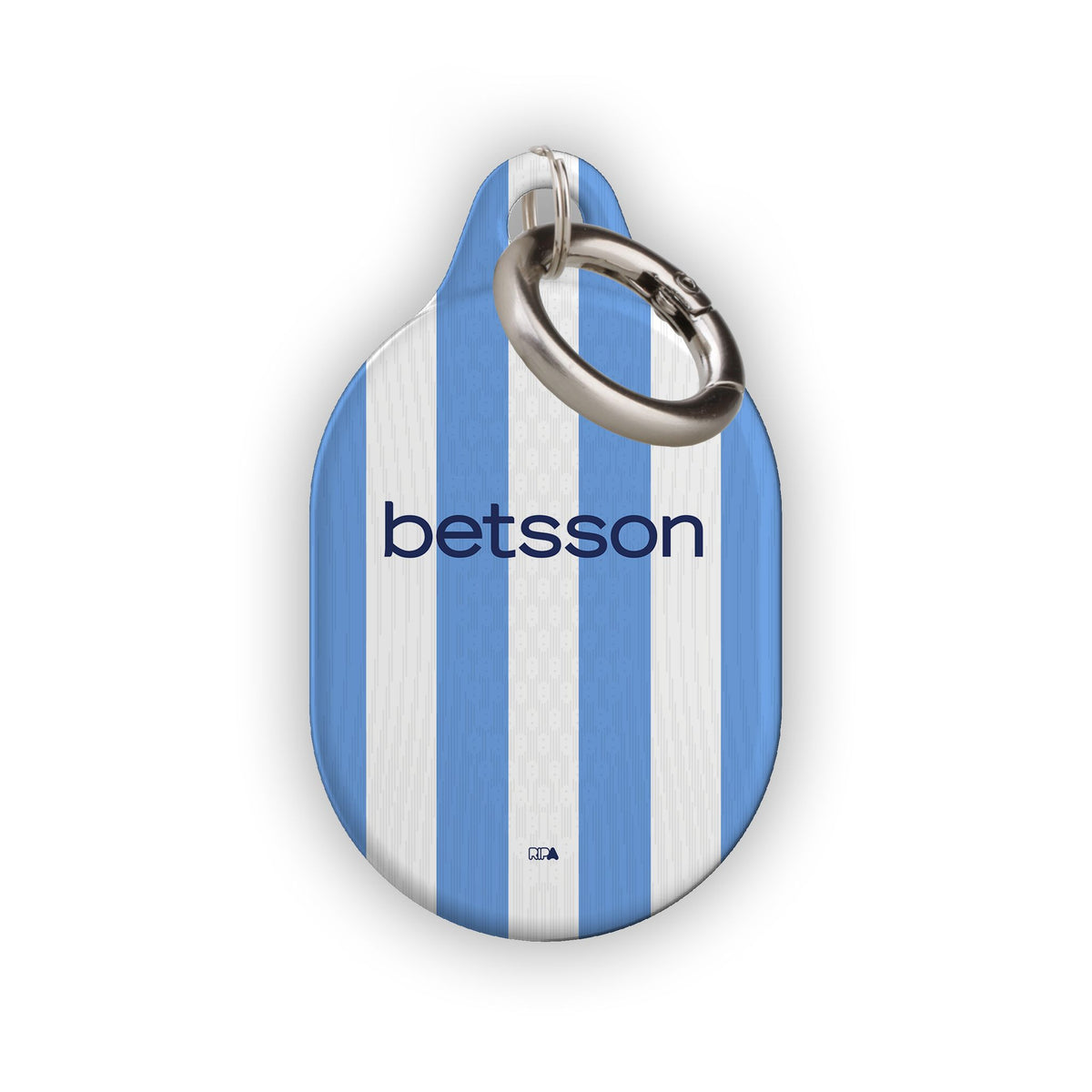AirTag holder with the Racing Club 2025-26 Home football shirt design by RIPA Football