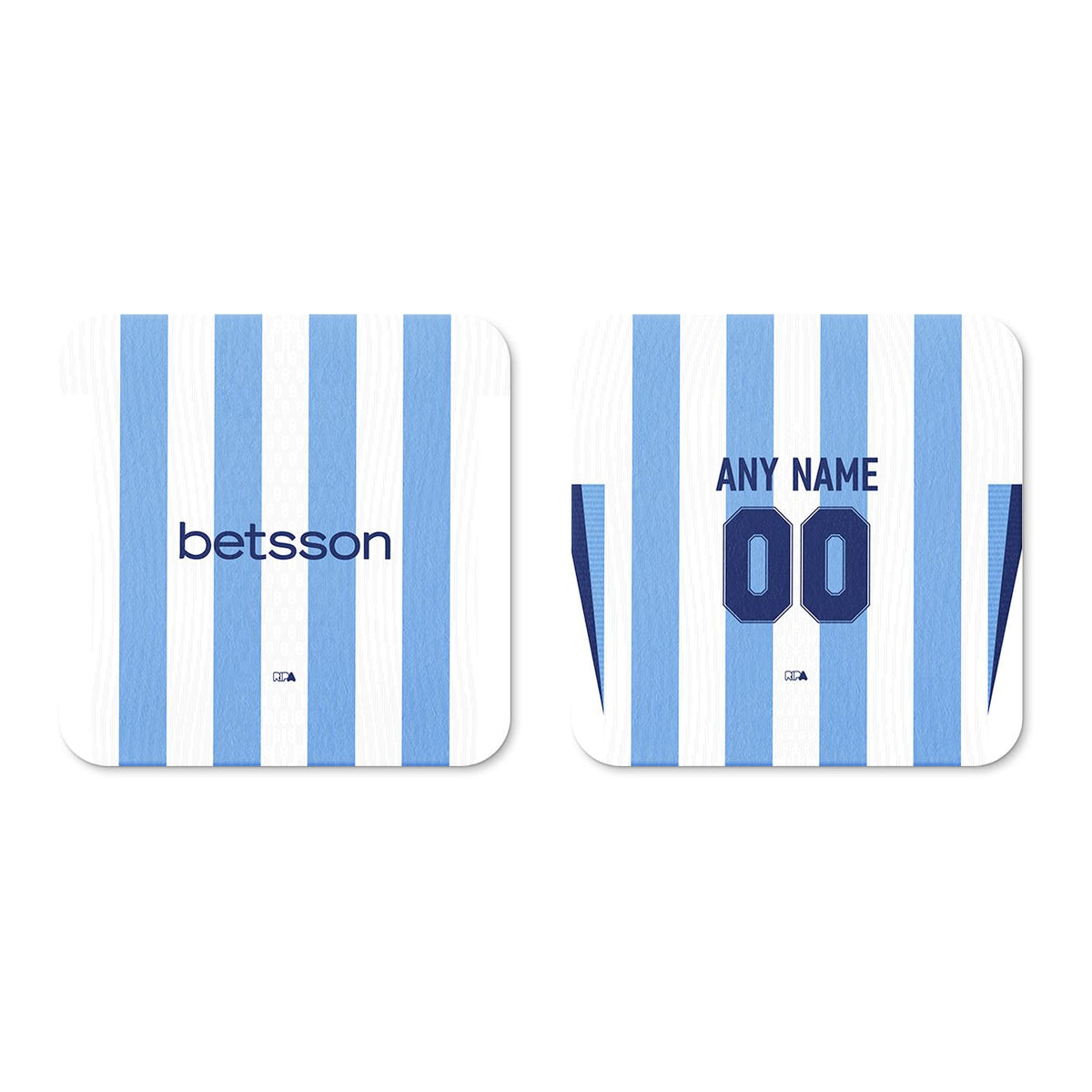 Coaster with the Racing Club 2025-26 Home football shirt design by RIPA Football
