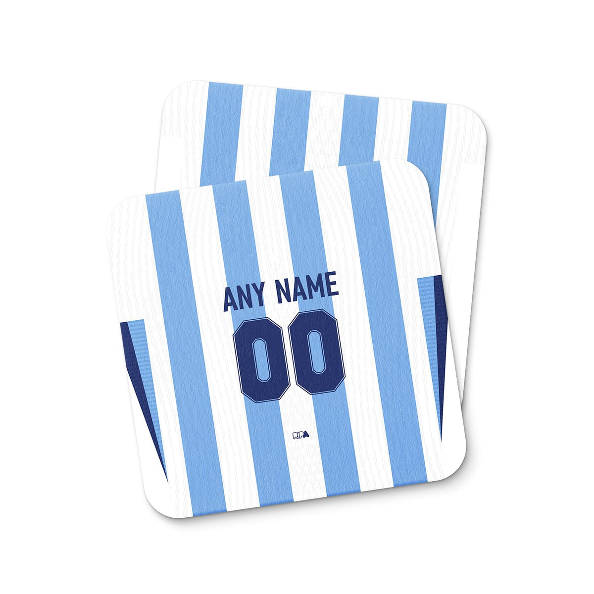 Coaster with the Racing Club 2025-26 Home football shirt design by RIPA Football